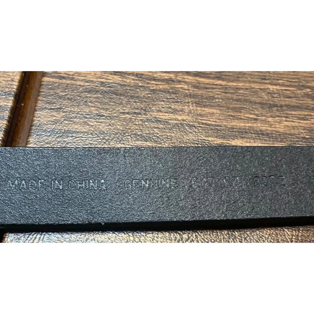 Men Genuine Leather‎ Belt Black 1.5